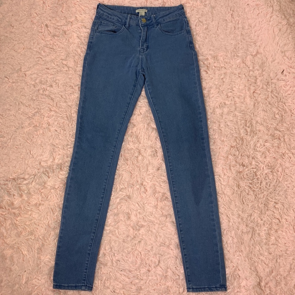 Forever 21 Skinny Blue Jeans
